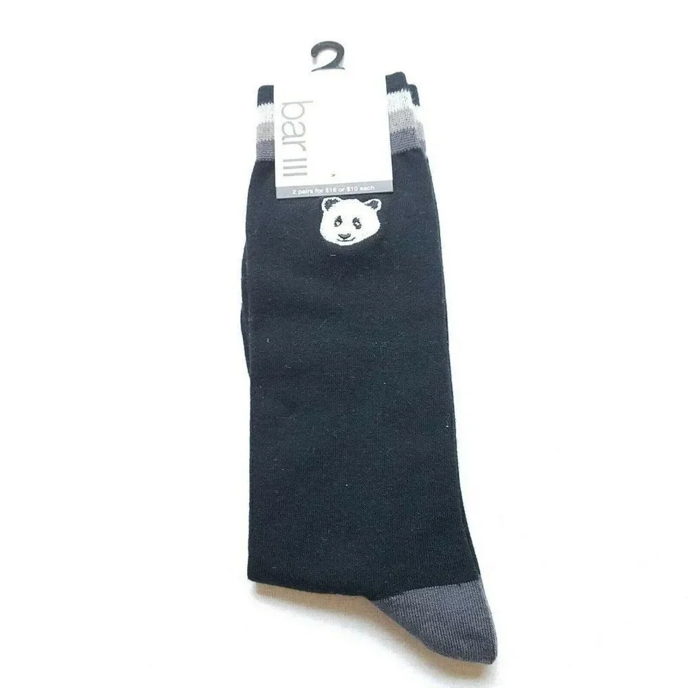 MEN'S BAR III Designer Panda Theme Socks.